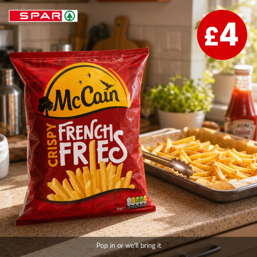 SPAR McCain fries post designed by Sosho